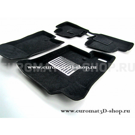 Текстильные 3D коврики Euromat3D Lux в салон для Dodge Caliber № EM3D-002501