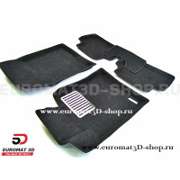 Текстильные 3D коврики Euromat3D Lux в салон для Honda Accord (2008-2012) № EM3D-002601