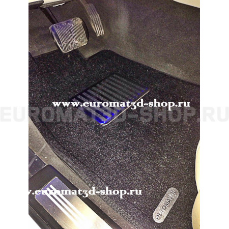 Текстильные 3D коврики Euromat3D Lux в салон для Jaguar XF (2009-2014) № EM3D-002750