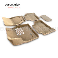 Текстильные 3D коврики Euromat3D Lux в салон для Porsche Cayenne (2002-2009) № EM3D-004100T Бежевые Текстильные 3D коврики Euromat3D Lux в салон для Porsche Cayenne (2002-2009) № EM3D-004100T Бежевые