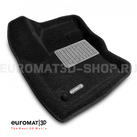 Текстильные 3D коврики Euromat3D Business в салон для Ford Focus 3 (2011-2021) № EMC3D-002207