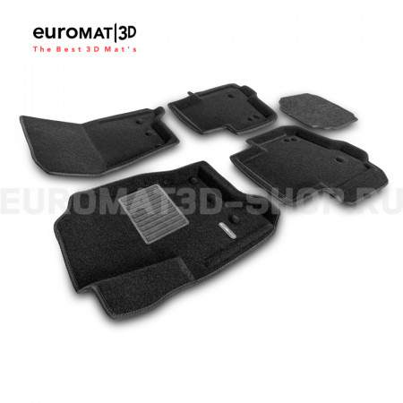 Текстильные 3D коврики Euromat3D Business в салон для Land Rover Discovery IV (2010-2016) № EMC3D-003100