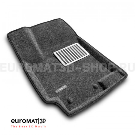 Текстильные 3D коврики Euromat3D Lux в салон для Kia Rio (2011-2016) № EM3D-002922G Серые