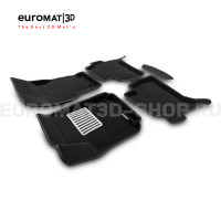 Текстильные 3D коврики Euromat3D Lux в салон для Volkswagen Amarok (2010-) № EM3D-005417