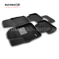 Текстильные 3D коврики Euromat3D Business в салон для Porsche Cayenne (2018-) № EMC3D-004106