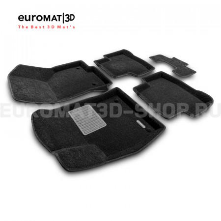 Текстильные 3D коврики Euromat3D Business в салон для Audi Q3 (2020-) № EMC3D-001115