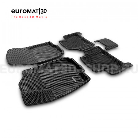 3D коврики Euromat3D EVA в салон для Mercedes GLE-Class (W166) (2015-2019) № EM3DEVA-003517