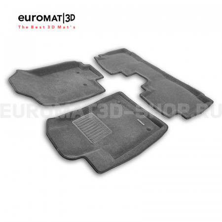 Текстильные 3D коврики Euromat3D Business в салон для Haval H6 (2017-) № EMC3D-001405G Серые