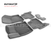 3D коврики Euromat3D EVA в салон для Skoda Octavia A7 (2013-2020) № EM3DEVA-004507G Серые