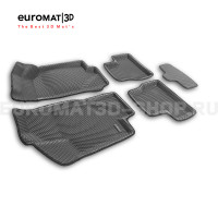 3D коврики Euromat3D EVA в салон для Lada Kalina (2004-) № EM3DEVA-005310G Серые