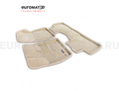 Текстильные 3D коврики Euromat3D Business в салон для Geely Atlas (2024-) № EMC3D-001414T Бежевые