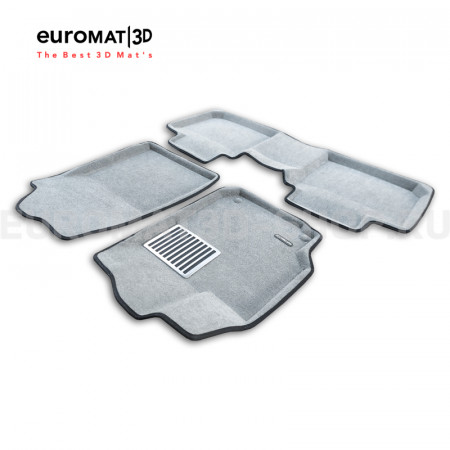Текстильные 3D коврики Euromat3D Lux в салон для Toyota Camry V40 (2006-2011) № EM3D-005104S Светло-серые
